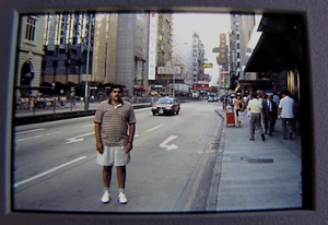 Straßenszene Hongkong Vintage 1990 Reise Dia Film Foto 35mm - Bild 1 von 2