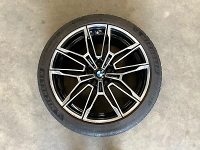 ⭐2021-2024 BMW M3 M4 G80 G82 G83 9 1/2X19 M WHEEL RIM W/ MICHELIN OEM LOT2506 - Image 1 of 4