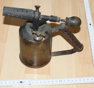 lampada a saldare a mano vecchia TALISMAN 107 top vintage decorazione d'epoca ottone bruciatore benzina - Foto 1 di 13