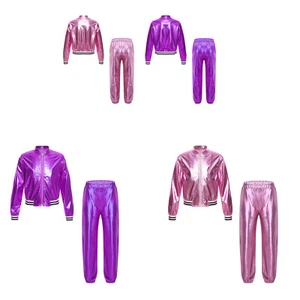 Kids Girls Sportswear Jazz Dance Sports Suit Workout Sweatsuit Hip-hop Outfits - Picture 1 of 32