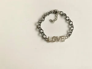LOVE Rhinestones Charm Bracelet Ankle Chain Jewelry Romance Gift - Picture 1 of 3