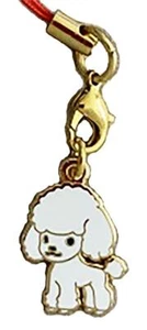 STANDARD POODLE - WHITE ENAMEL CHARM THOUSAND SKIES - Picture 1 of 2