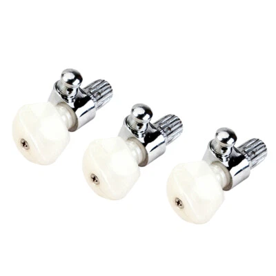 3pcs 5th Banjo Geared   Tuning Keys Peg Machine Heads w/ Pearl Button - Image 1 of 4
