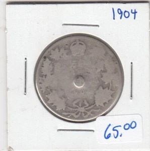 1904 Canada Fifty Cent 50c Silver Coin   C5 - Picture 1 of 3