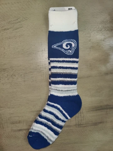 Los Angeles Rams Women's Fuzzy Stretch NFL Crew Team Socks Medium Cover