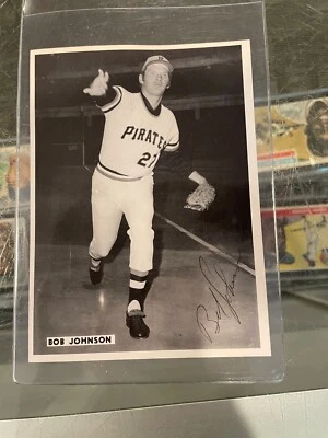 FOTO DE DOMINGO 4X6 FIRMADA POR BOB JOHNSON PIRATAS DE PITTSBURGH PIRATAS Foto 1 de 2