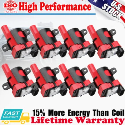 8 Ignition Coils Pack For 1999 2000-2007 Chevy Silverado 1500 2500 GMC Sierra - Image 1 of 4