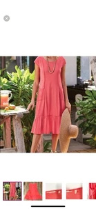 Weiche Umrandung XL korallenrosa Midi Taschen flirty Rüschen - Bild 1 von 9
