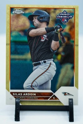 2023 Topps Pro Debut 1/1 Superfractor Gold Silas Ardoin Chrome PDC-87 Rookie RC - Image 1 of 4