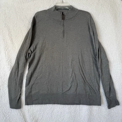 Smartwool Sweater Sparwood Gray 1/4 Zip Merino Wool Outdoor Mens XXL Minimalist - Image 1 of 4