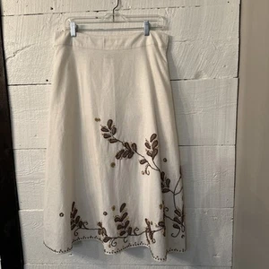 Saint Tropez West Damen Midi weiß Rock Perlen bestickt S8 Resort Wear Lite - Bild 1 von 19