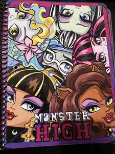 "Cuaderno Monster High Spiral 2014 70 páginas ancho regla 10,5"" X 8"" 1 tema sin usar" - Imagen 1 de 2