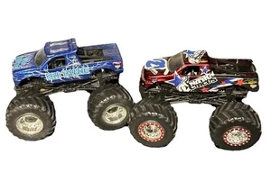 Hot Wheels Blue Thunder Nitro Circus Mini Monster Jam Trucks Pair Of 2 - Picture 1 of 5