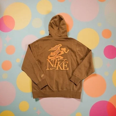 Sudadera con Capucha Nike Sportswear Club Victory Gráfica "Tostado Británico Claro/Naranja" Para Hombre XL Foto 1 de 4