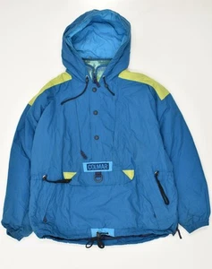 COLMAR Mens Hooded Anorak Jacket IT 52 Large Blue Polyester NY06 - Picture 1 of 3