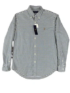 Polo Ralph Lauren Mens Small Green Blue Plaid Long Sleeve Shirt Oxford Classic - Picture 1 of 8