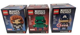 Lego Brickheadz Captain America 41589 Hulk 41592 Black Widow 41591