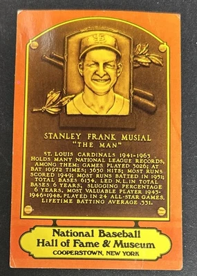Stan Musial Hall Of Fame Induction Postcard 67555-D Dexter 3 1/2” X 5 1/2” - Image 1 of 2