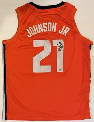 Morez Johnson Jr Autographed/Signed Jersey Illinois Fighting Illini PSA NBA - Image 1 of 3