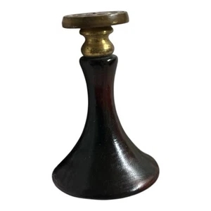 Antique Wax Seal with ⅝" Cyrillic Letter G 2 ¼” Tall Wooden Handle EUC - Picture 1 of 6