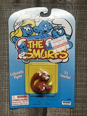 1996 Frightened Azrael Smurf #20825 Schleich Peyo PVC Figure Ultra Rare NOS - Image 1 of 3