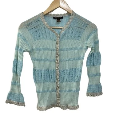 Подлинный LOUIS VUITTON - светло-синий синий светло-серый женский кардиган - Изображение 1 из 4