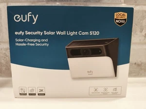 New Sealed Eufy Security Solar Wall Light Cam S120 Camera Outdoor Wireless 2K - Picture 1 of 5