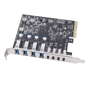 USB3.2 Gen2 Expansion Card 8port Adapter Card PCI-E 4X to 4-port Type-C 4xType-A - Picture 1 of 6