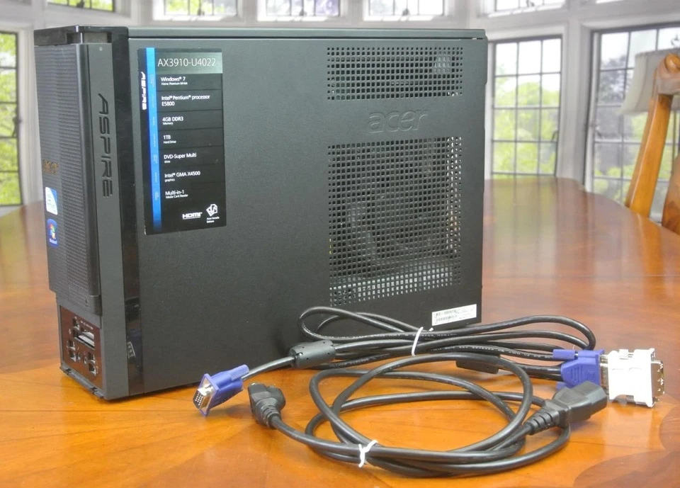 Acer Aspire X3910 Compact Desktop Pentium E5800 3.2GHz 4GB DDR3 1TB HD Win 10 - Image 1 of 1