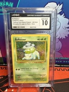 Bulbasaur 001/034 Trading Card Game Classic Holo CGC 10 - Picture 1 of 2