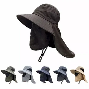 Gorra de pesca de ala ancha con solapa extraíble unisex con protección UV para exteriores - Imagen 1 de 14