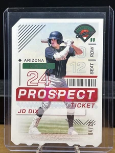 2024 Panini Prospect Edition JD Dix 123 Prospect Ticket Stub /24 Diamondbacks - Picture 1 of 9