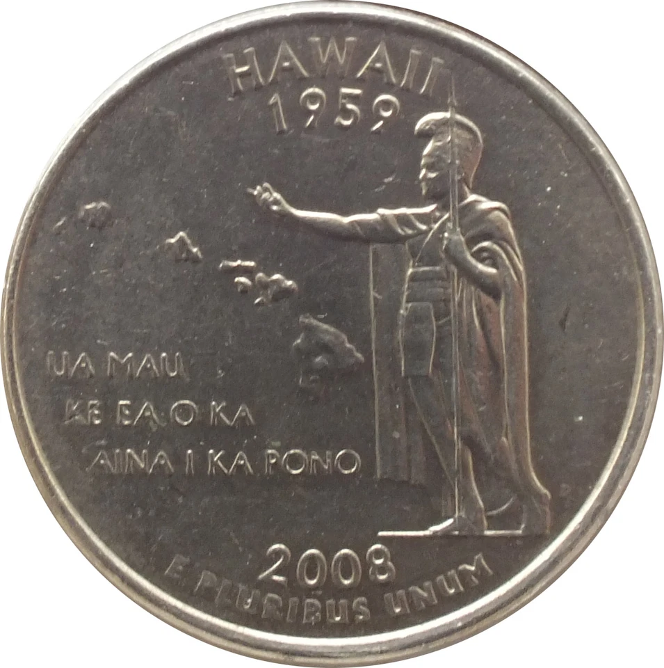 USA - 2008P - Washington ¼ $ - Hawaii - State Issue - Image 1 of 1
