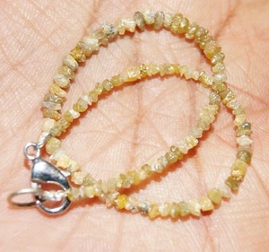 8,0 ct natürliche gelbe Rohdiamantperlen 6,5" Armband Verschluss aus 925er... - Bild 1 von 3