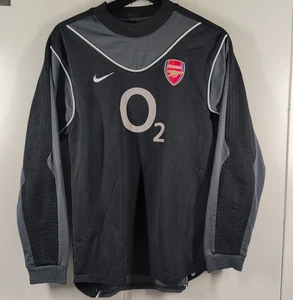 Maglia portiere vintage Nike Arsenal 2004/05 maglia ragazzo L nera manica lunga - Foto 1 di 11