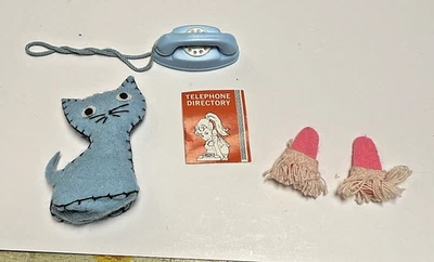 Muñeca Barbie Patrón Vintage Dreamtime #1909 Teléfono Zapatilla Directorio Gato Lote Foto 1 de 4