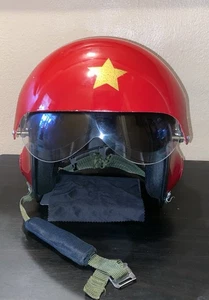 Mig Fighter Jet Air Force Helmet with Dual Visors Gold Star - Picture 1 of 22