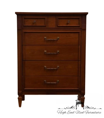 DIXIE FURNITURE Solid Pecan Italian Neoclassical Tuscan Style 34? Chest of Dr... - Image 1 of 4