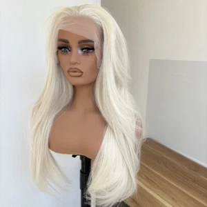 Für Party Kunsthaar HD-Lace-Front-Perücken Blond bleichen Long Straight - Bild 1 von 9