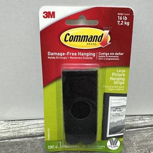Command 3M Damage Free Large Picture Hanging Strips Black NIP {II} - Picture 1 of 13