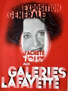 Exposition Galeries Lafayette by A.M. Cassandre Original 1928 Poster Art Deco - Picture 1 of 9