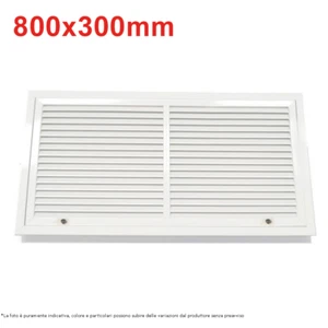  ALU-AUFNAHMEGITTER WEISS 800x300 mm INKLUSIVE FILTER - ÖFFNUNG - Bild 1 von 3