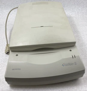 Microtek MRS-1200F36 ScanMaker III Flatbed Scanner DB15 Parallel Port UNTESTED - Picture 1 of 9