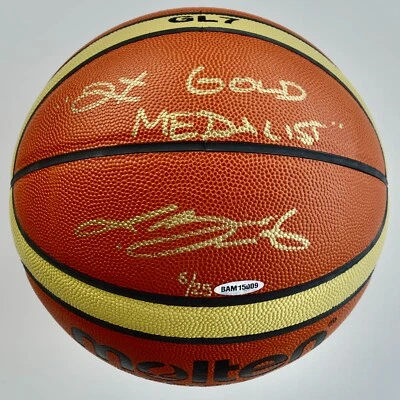 AUTO UDA LE 6/12 LEBRON JAMES 2012 USA 2XGOLD MEDALIST OLYMPIC MOLTEN BASKETBALL - Image 1 of 2