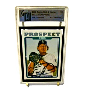 Felix Hernandez - Scheda Aggiornamento e Highlights 2005 Topps # UH110 - Autografo - GAI - Foto 1 di 7