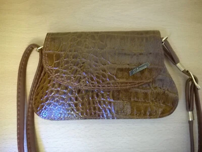 Florence Kroko Damen Tasche Handtasche Abendtasche Clutch EXCLUSIV LEDER VINTAGE - Bild 1 von 4