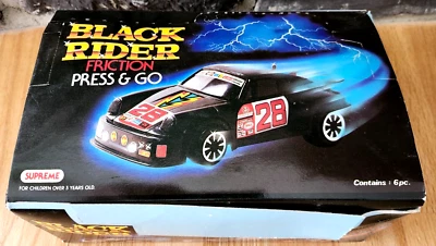 Vintage Hong Kong Full BOX of 6 BLACK RIDER FRICTION Press & GO PORSCHE -RARE- - Image 1 of 4