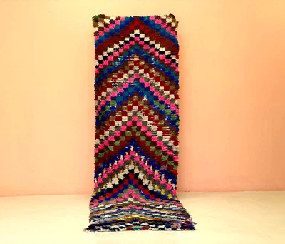 Capacho de entrada colorido tecido à mão corredor natural corredor longo 2,8x10 pés - Imagem 1 de 4