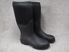 Habit Boots Mens 8 Waterproof Quality Comfort 15" All Weather Rubber Black