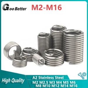 M2-M16 Helicoil Wire Thread Repair Inserts Coarse Thread M3 M4 M5 M6 M8M10M12M14 - Picture 1 of 9